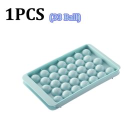 66/33 Ice Ball Mold Hockey Frozen Mini Ball Maker Mold Round Ice Cube Mold with Lid Ice Tray Box Whiskey Cocktail Kitchen Tools - 1PCS 33Ball