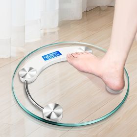 1pc Transparent Bathroom Scales LCD Electronic Bascula Pesa Digital Smart Scale Bear 180 KG Body Weight Balance Scales Floor Scales - White