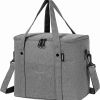 1pc Insulated Lunch Bag For Men/Women; Reusable Large Lunch Cooler Box Tote Shoulder Strap For Work Office Picnic Beach Travel Food - Grey