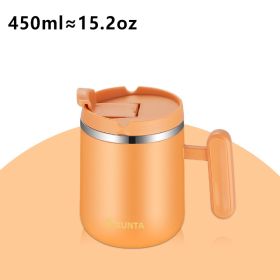 1pc; 304 Stainless Steel Insulation Cup; Large Capacity Water Cup - Orange