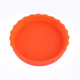 1pc Silicone Can Lid; Soda Water Silicone Closure; Beverage No Leak; Silicone Can Stopper; 2.6*0.5 Inches - Orange