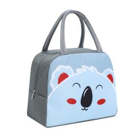 1pc Cartoon Rabbit Animal Cute Bento Bag; School Insulation Lunch Box; Lunch Bag - Dark Grey Koala