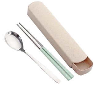 Portable Stainless Steel Flatware Spoon Chopsticks Tableware Set [C] - GY-HOM13299191-MIYA00585