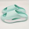 Men's Color Block Slides Casual Lightweight Non Slip Slippers, Open Toe Shoes For Indoor Outdoor Beach Shower, Spring And Summer - Cyan - 10.5-11