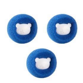 Set Of 3; Washing Machine Cleaner Ball; Powerful Decontamination Magic Sticky Hair Ball - Blue