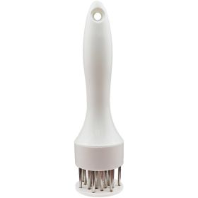 1pc 304 Stainless Steel Meat Tenderizer; 24 Steel Needles To Loosen Meat Artifact; Tender Meat And Break Tendons - White