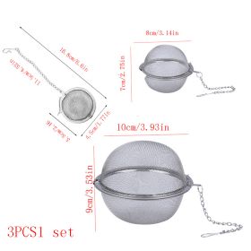 1pc/3pcs; Stainless Steel Seasoning Ball; Household Tea Ball - Big, Medium, Small