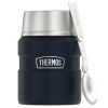 Thermos Stainless King Vacuum Insulated Stainless Food Jar with Folding Spoon, Midnight Blue, 16oz - Thermos