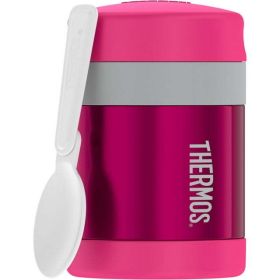 Thermos Vacuum Insulated Funtainer Food Jar with Spoon, Pink, 10 ounce - Thermos