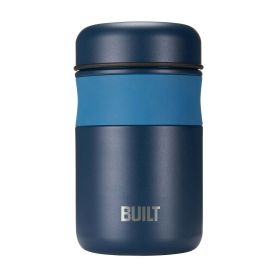 Built 16-Ounce Stainless Steel Double Wall Vacuum Insulated Food Jar in Blue - BUILT