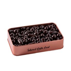 Şekerci Cafer Erol Dark Chocolate Covered Dragee - Bronze Tin Box - 300 g - Default Title