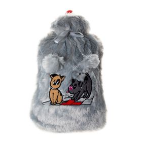 Biggdesign Dogs Grey Hot Water Bottle - Gray