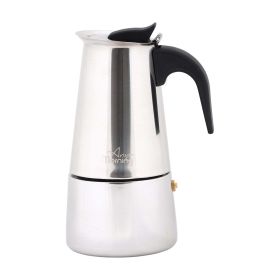 Any Morning Stove top Espresso Maker Stainless Steel Percolator Coffee Pot 200 ml - ÇELİK