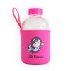 Milk&Moo Little Mermaid Kids Glass Water Bottles 20 oz, 600 ml - Pink