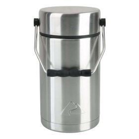 47oz Vacuum-sealed Stainless Steel Food Jar With 2 Pla - Silver