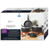 7 Piece Nonstick Cookware Set, Black - Black