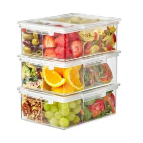 Bento Box Clear Food Storage Container, Set of 3 - Clear