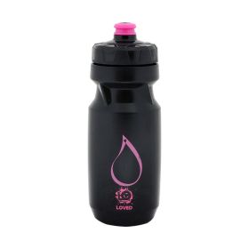 Biggdesign Moods Up Love Water Bottle 600 ml Black - Pink