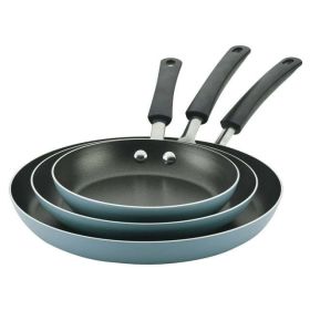 3 Piece Set Easy Clean Aluminum Nonstick Frying Pans/Fry Pans/Skillet, Aqua - Aqua