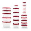 EasyFindLids 40 Piece Food Storage Containers with Vented Lids Variety Set, Red - Red