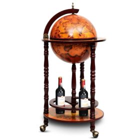 16th Century Wood Globe Wine Bar Stand - As show