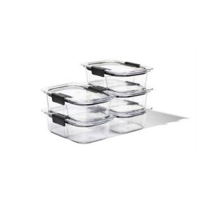 10 Piece 2 Compartment Meal Prep Food Storage Containers, 2.85 Cup - Clear