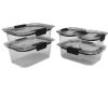 10-Piece Set, Clear and Airtight Food Storage Containers - Clear