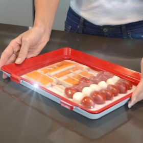 Creative Food Storage Tray for Keeping Fresh and Air Out - Red