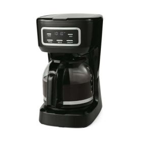 12 Cup Programmable Coffee Maker, 1.8 Liter Capacity, Black - black