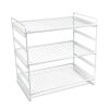 3-Tier Adjustable Storage Shelf, White - white