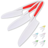 Zulay Kitchen Kids Knife Set 3-Piece for Cooking Cutting Fruits Veggies & Cake Starter Knife Red - Zulay Kitchen