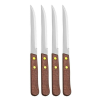 4 Pack Stainless Steel Steak Knives Knife Set Utensil Cutlery Wooden Serrated - AllTopBargains