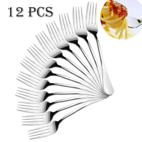 Dammyty Upgrade Stainless Steel Dinner Forks,Salad Forks Set of 12 - DAMMYTY