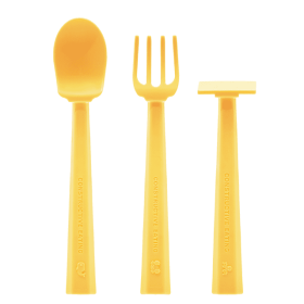 Training Utensils - Sunshine Yellow - Turtle - Constructive Eating