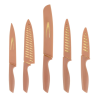 Just Feed Me by Jessie James Decker 5-Piece Knife Set, Terracotta Rose and Gold - Jessie James Decker