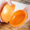 1pc Onion Plastic Storage Box; Onion Shaped Food Saver Storage Container; 450ml/15.8oz - Orange