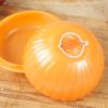 1pc Onion Plastic Storage Box; Onion Shaped Food Saver Storage Container; 450ml/15.8oz - Orange