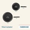 2-Piece Easy Clean Aluminum Non-Stick Frying Pan/Fry Pan/Skillet, Black - Black