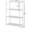 No Tools 4-Shelf Storage Bookcase - White