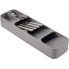 1pc Compact Cutlery Organizer; Spoons Forks Kitchen Drawer Tray - Gray