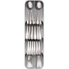 1pc Compact Cutlery Organizer; Spoons Forks Kitchen Drawer Tray - Gray