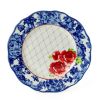 Heritage Floral 12-Piece Stoneware Dinnerware Set - blue