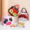 1pc Cartoon Rabbit Animal Cute Bento Bag; School Insulation Lunch Box; Lunch Bag - Gray Rabbit