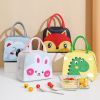 1pc Cartoon Rabbit Animal Cute Bento Bag; School Insulation Lunch Box; Lunch Bag - Gray Rabbit