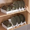 1pc Dish Storage Rack; Kitchen Dish Drain Rack; Plate Storage And Finishing Rack; Tableware Dinner Plate Rack - Narrow Rack