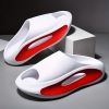 Men's Color Block Slides Casual Lightweight Non Slip Slippers, Open Toe Shoes For Indoor Outdoor Beach Shower, Spring And Summer - White - 6.5-7