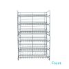 6-Tier Gravity Fed Canrack Kitchen Cabinet Organizer, 15.6" L x 11.75" W x 23.25" H, Silve - Silve