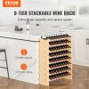 VEVOR 72 Bottle Stackable Modular Wine Rack Bamboo Wood Display Shelf 8-Tier - Default