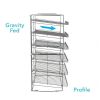 6-Tier Gravity Fed Canrack Kitchen Cabinet Organizer, 15.6" L x 11.75" W x 23.25" H, Silve - Silve