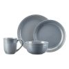 Chiara Red Stoneware Dinnerware Set, 16-Pieces - Gray